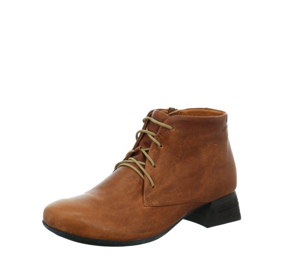 Delicia Lace Up Ankle Boot Cognac